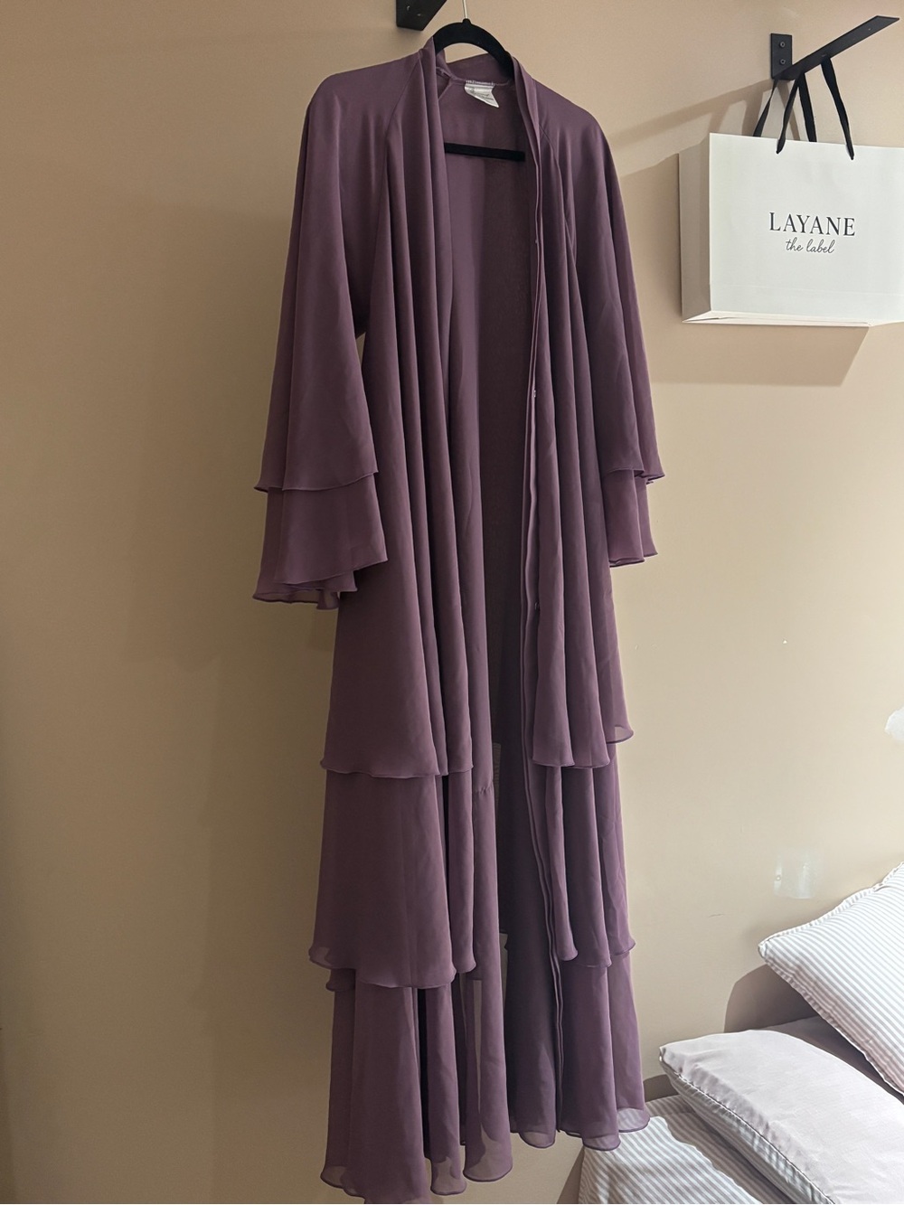 Layared BY HASANAT Chiffon abaya in purple